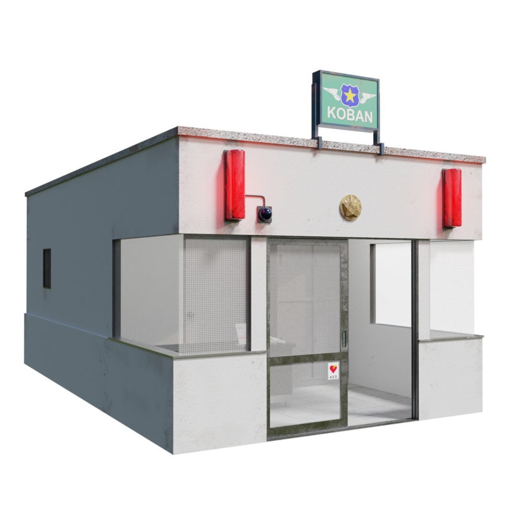 3DCG【police_box】交番 警察