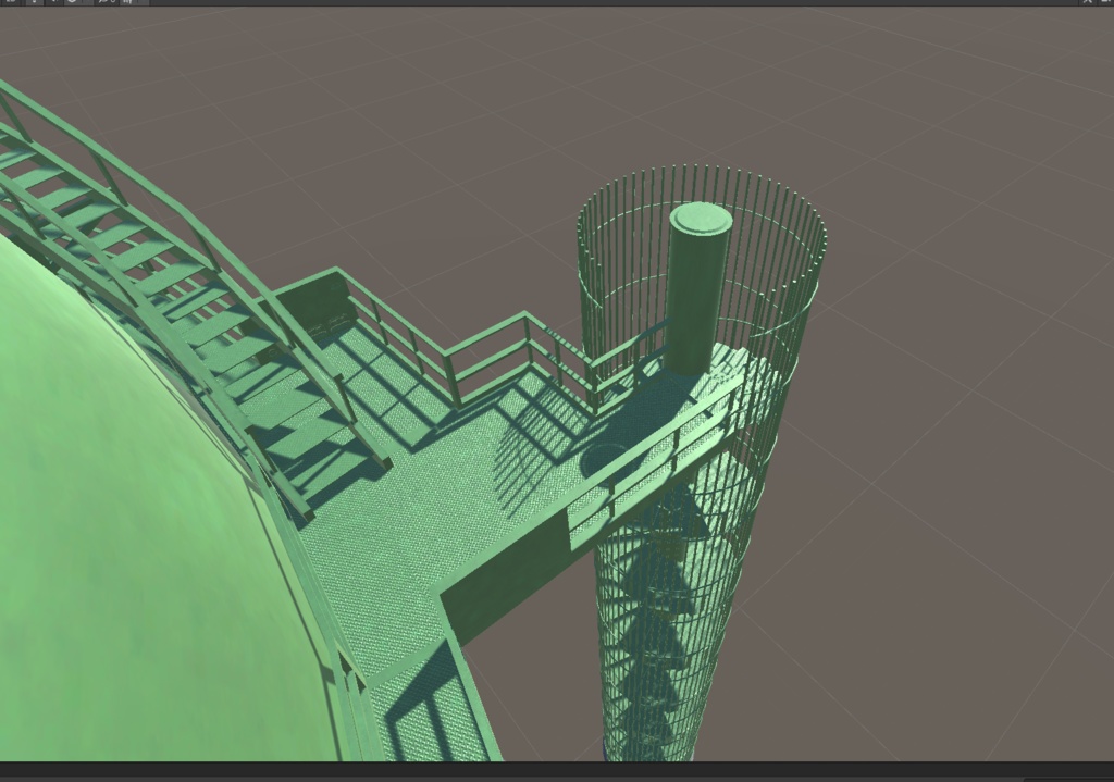 3DCG【gastank_big】大型ガスタンク