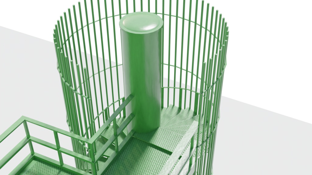 3DCG【gastank_big】大型ガスタンク