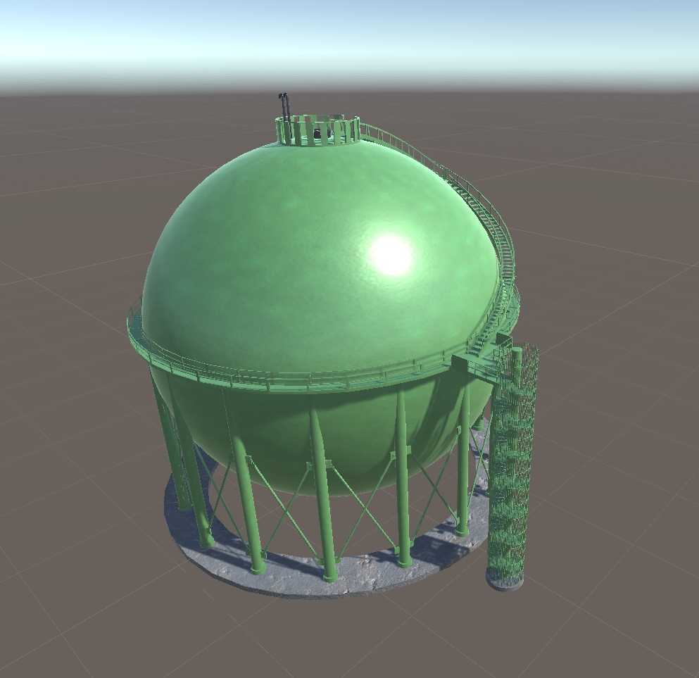 3DCG【gastank_big】大型ガスタンク