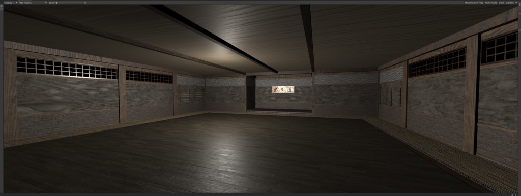 3DCG【dojo】道場 稽古部屋