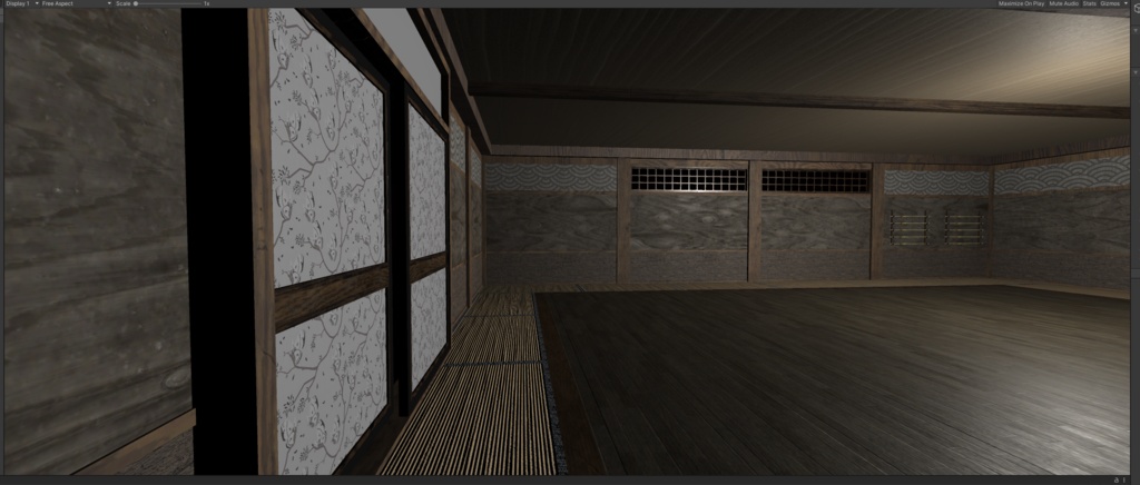 3DCG【dojo】道場 稽古部屋