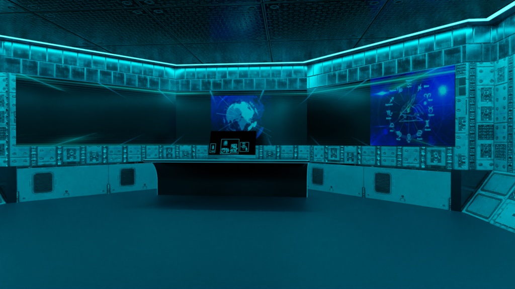 3DCG【Control_room】コントロールルーム 操作室 SF