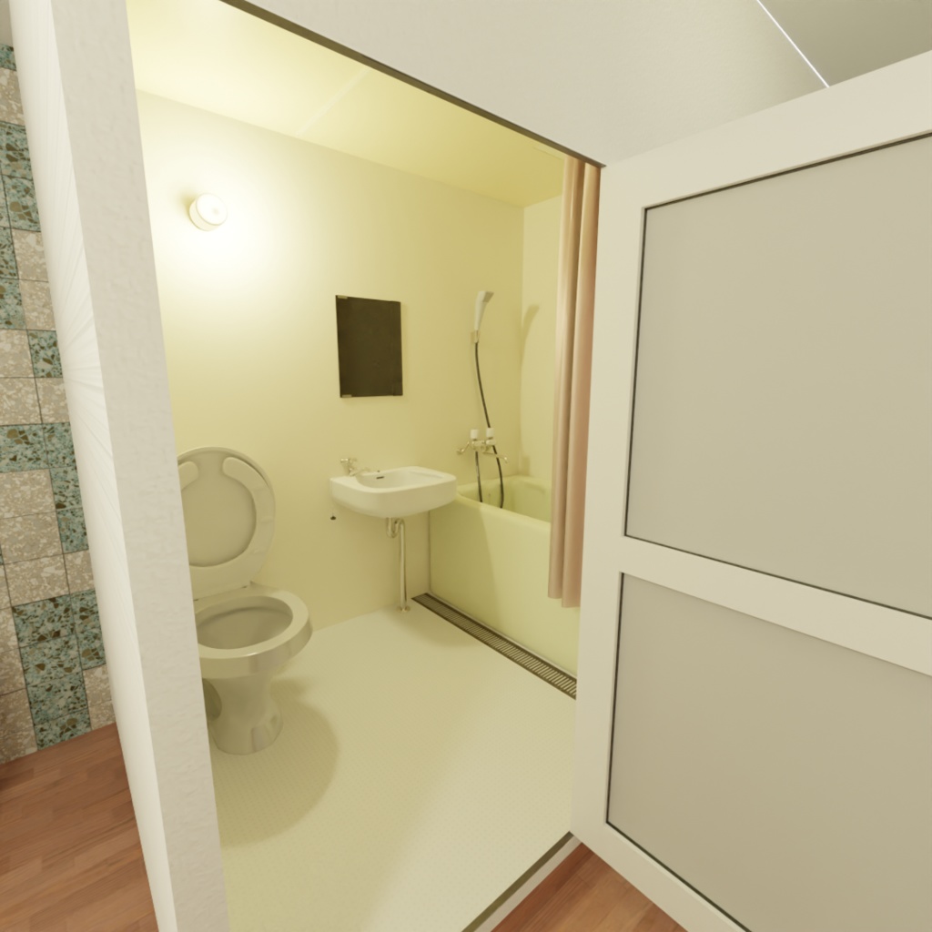 3DCG【2DK_room】部屋モデル 2DK