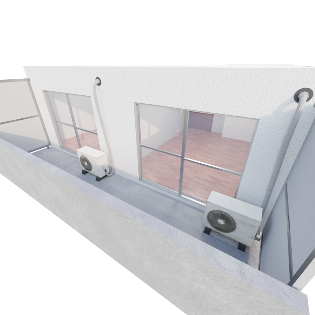 3DCG【2DK_room】部屋モデル 2DK