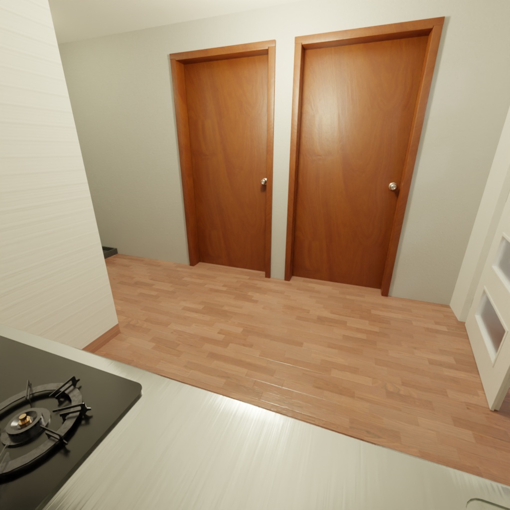 3DCG【2DK_room】部屋モデル 2DK