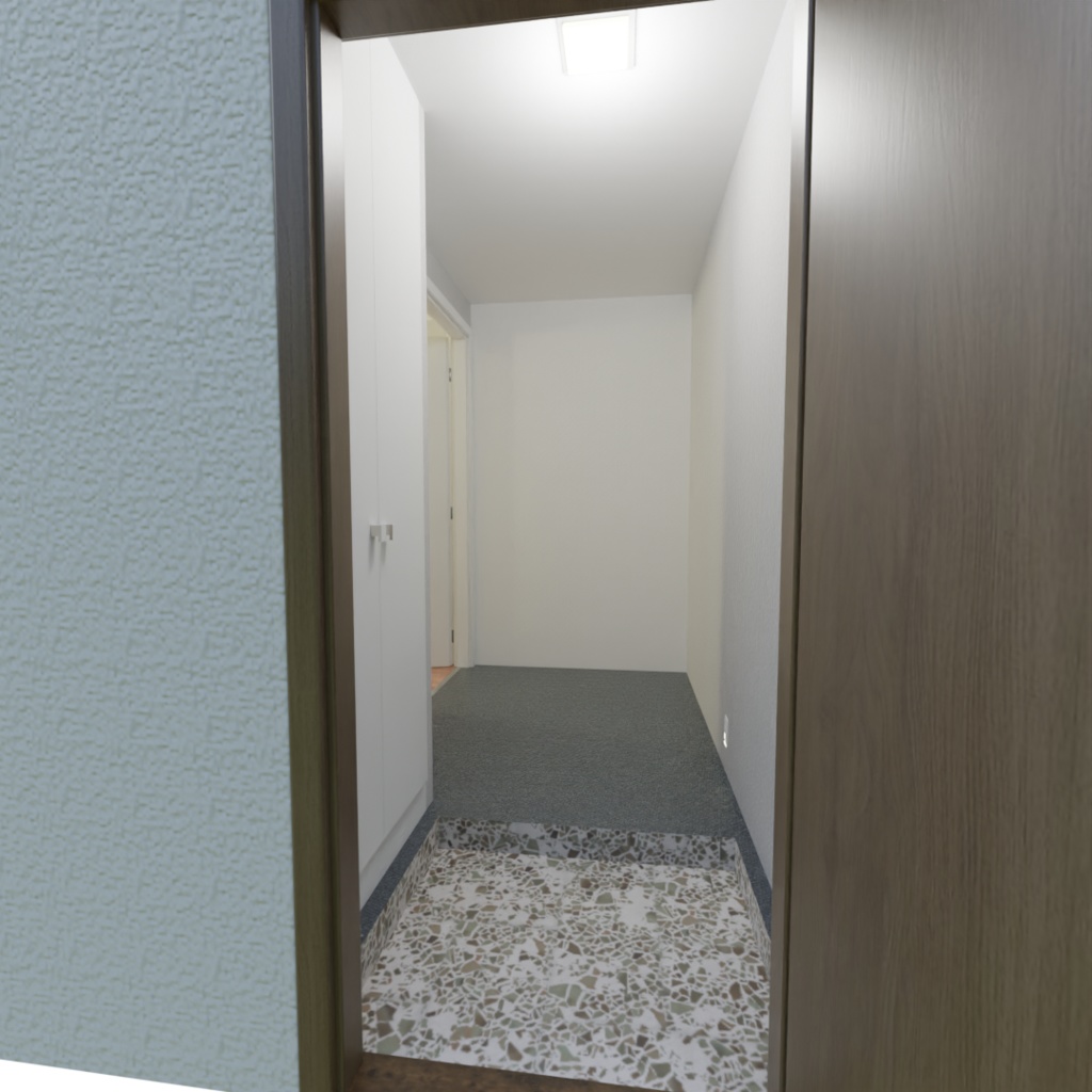 3DCG【2DK_room】部屋モデル 2DK