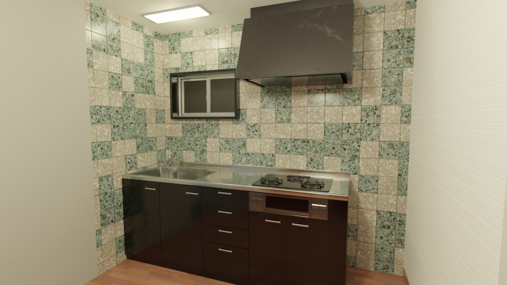 3DCG【2DK_room】部屋モデル 2DK