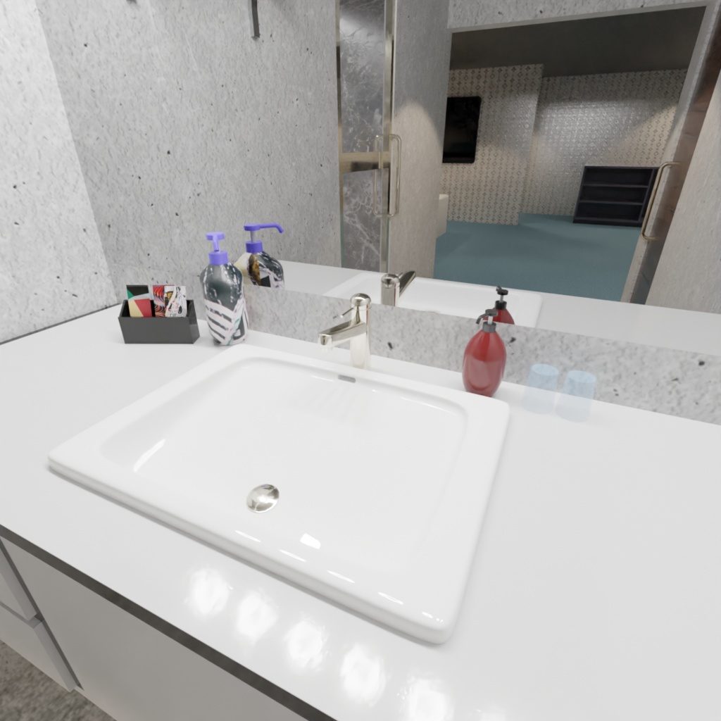 3DCG【hotel_room】ホテル 内装