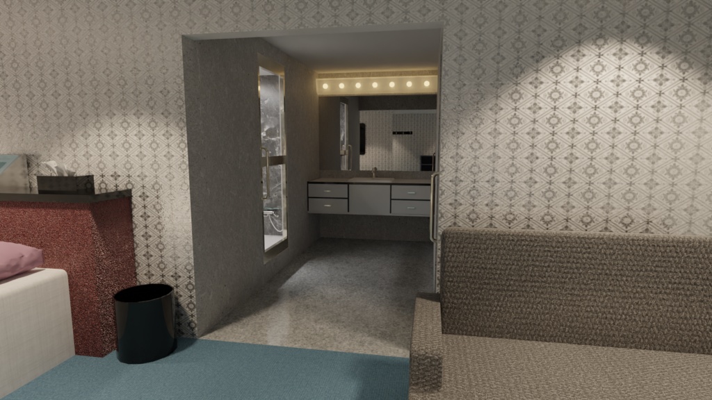 3DCG【hotel_room】ホテル 内装