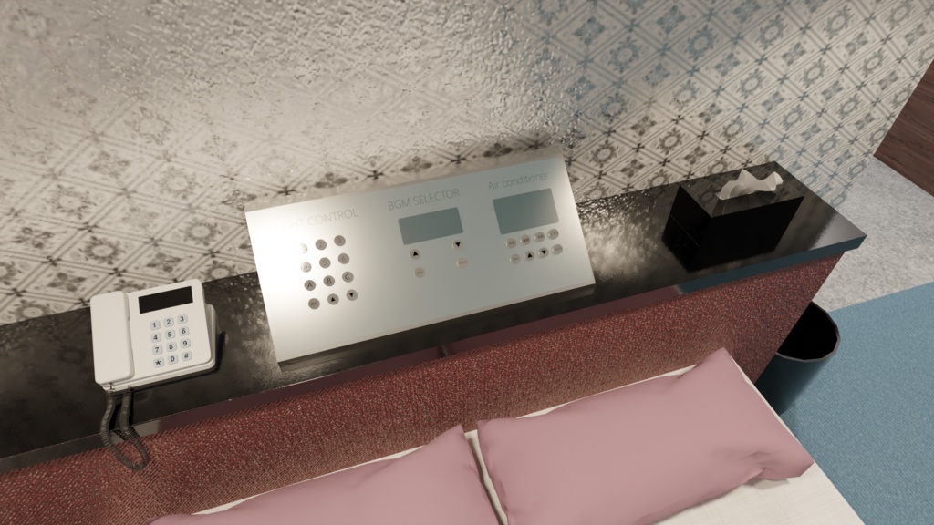 3DCG【hotel_room】ホテル 内装