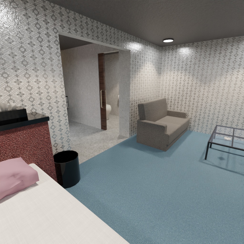 3DCG【hotel_room】ホテル 内装