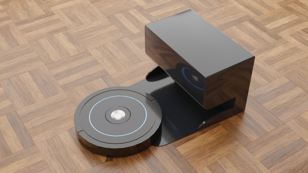 3DCG【cleaning_robot】自動掃除機