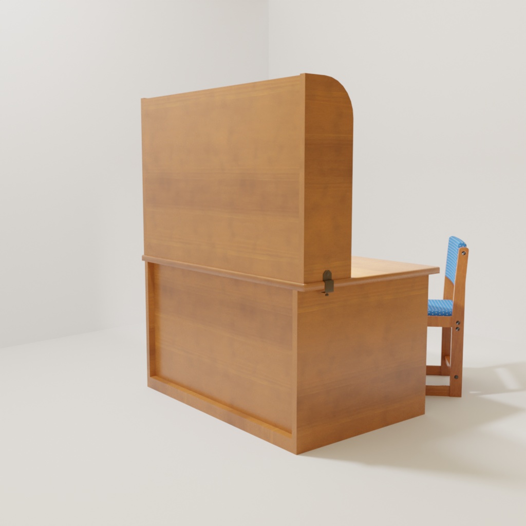 3DCG【student_desk】学習机