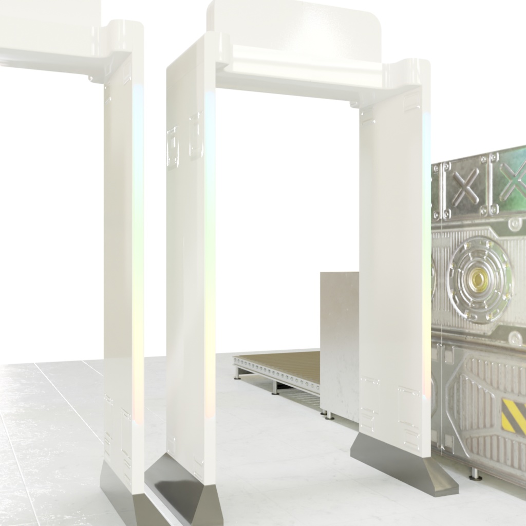 3DCG【inspection_machine】セキュリティゲート 空港