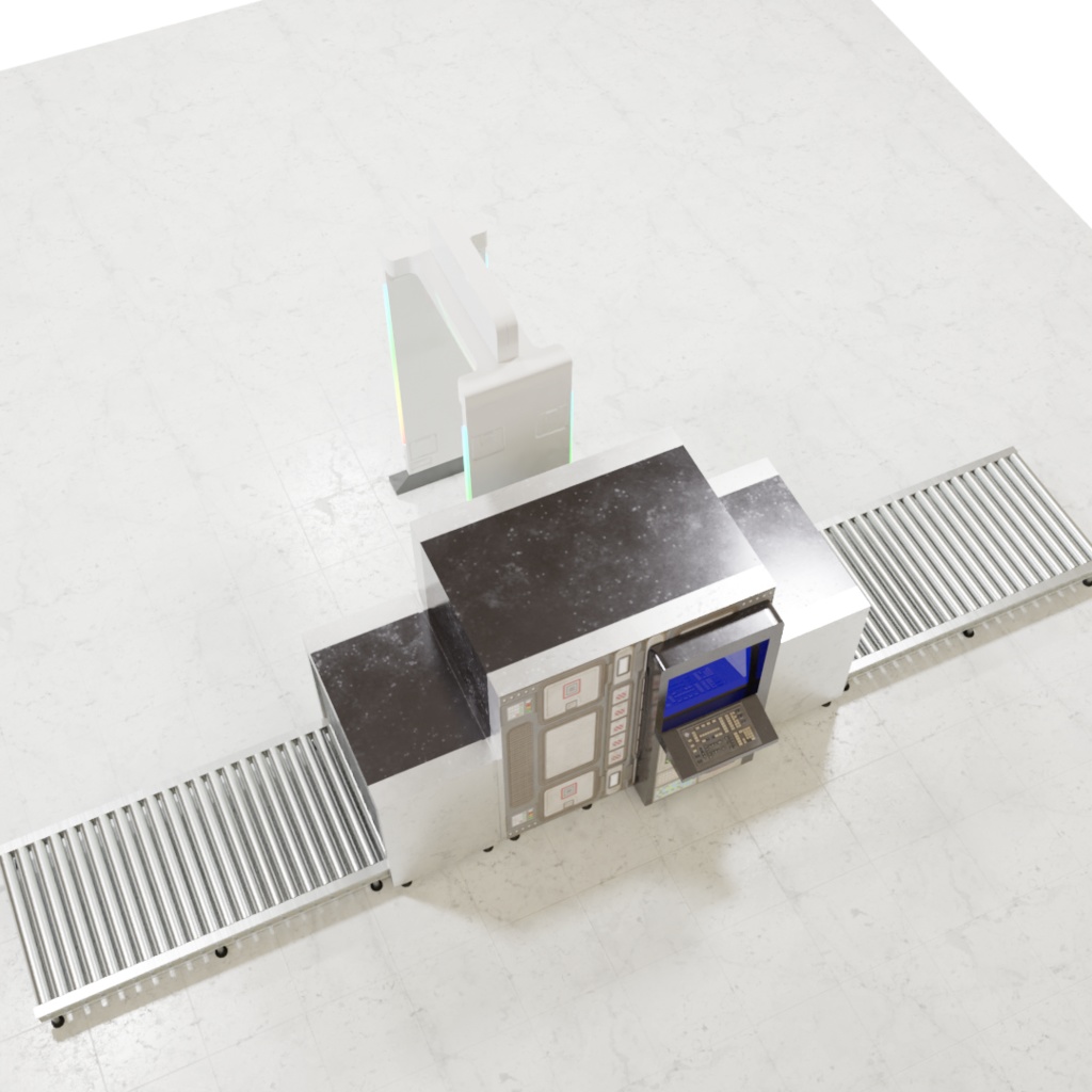 3DCG【inspection_machine】セキュリティゲート 空港