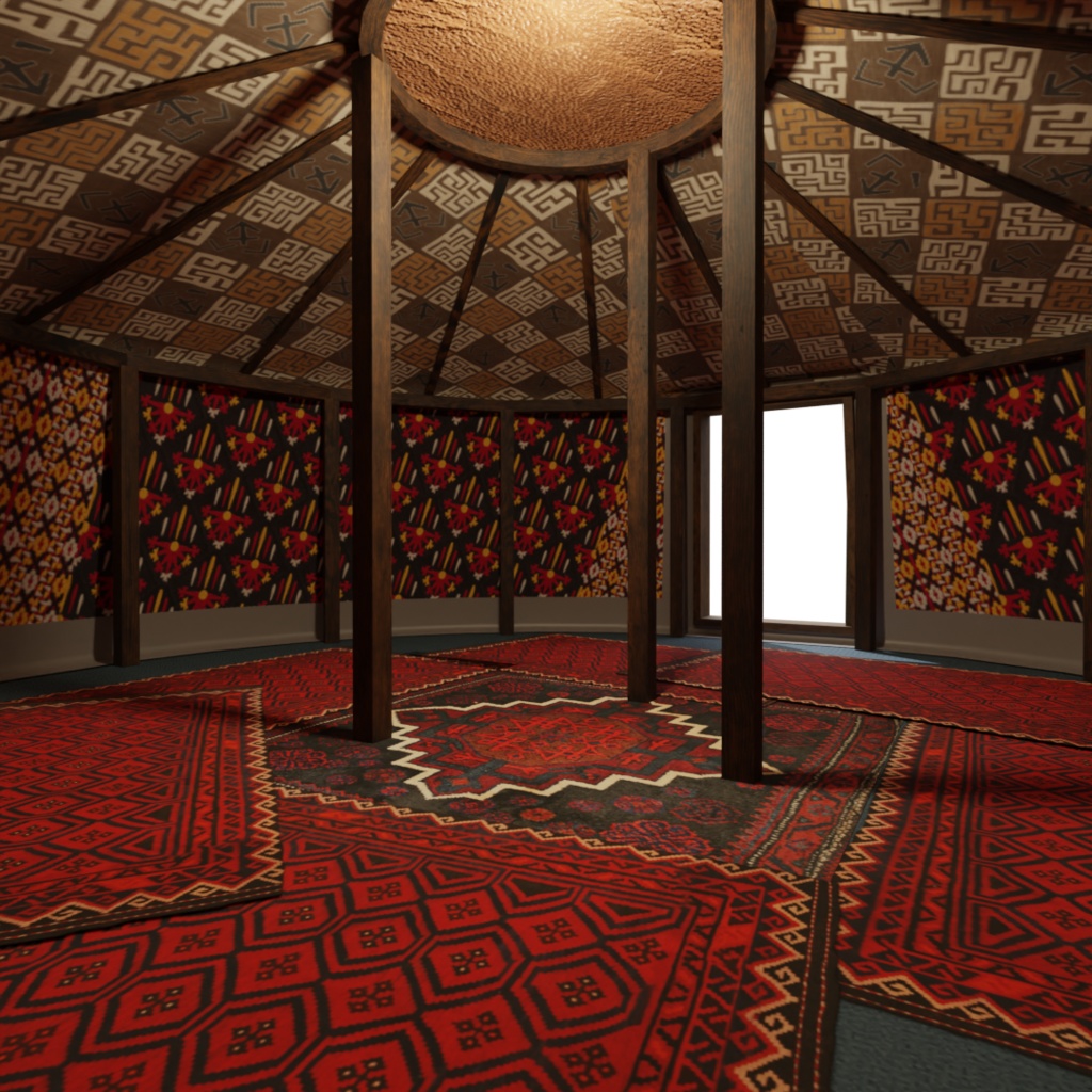 3DCG【tent_ger】テント ゲル