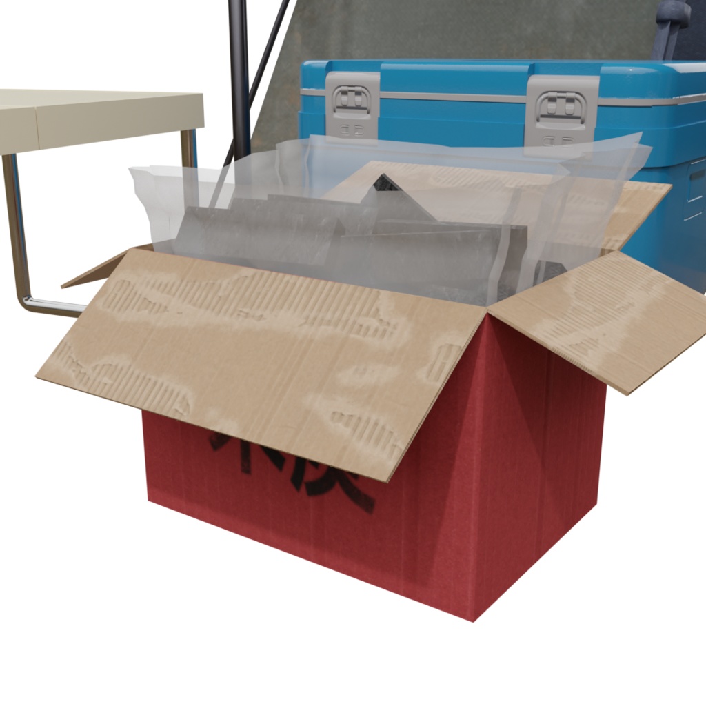 3DCG【camp_set】キャンプ 7点セット