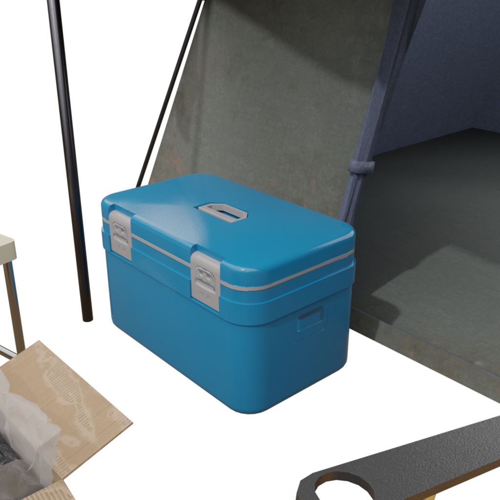 3DCG【camp_set】キャンプ 7点セット