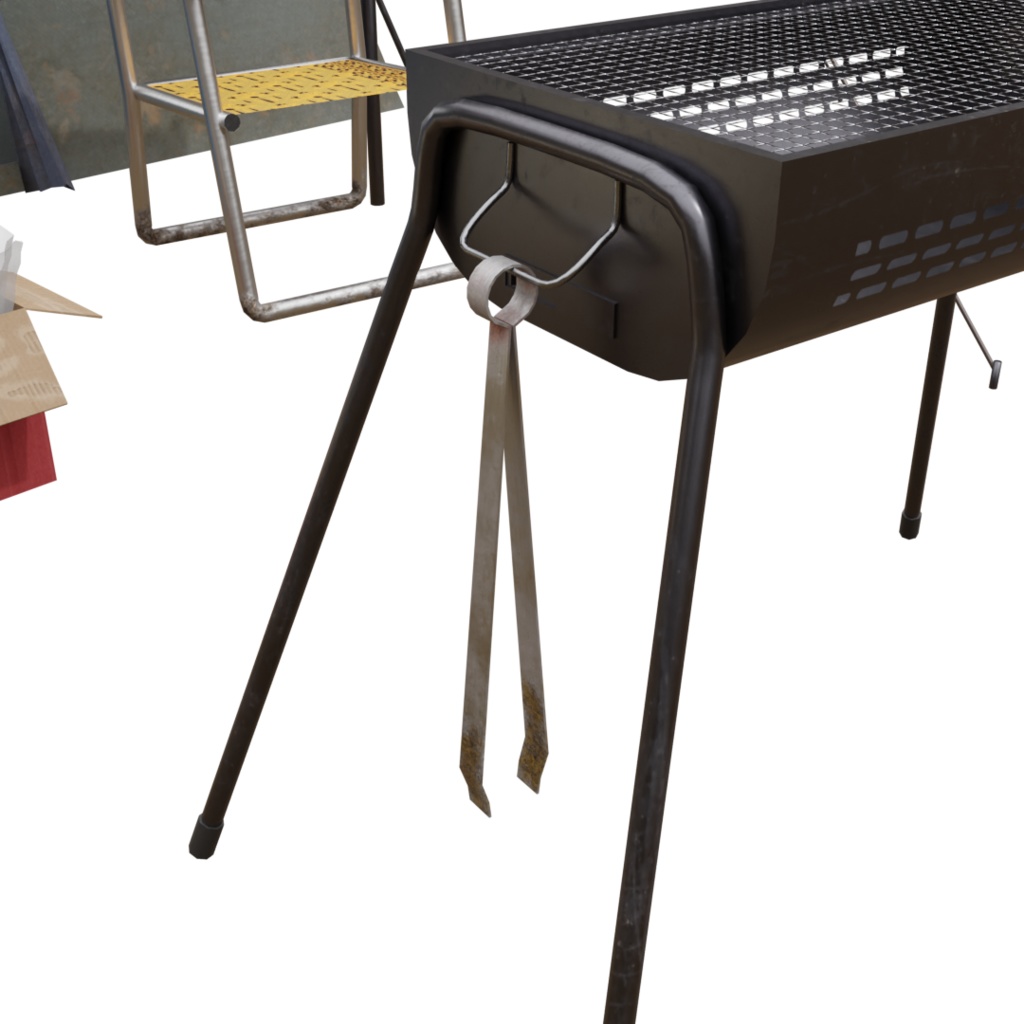 3DCG【camp_set】キャンプ 7点セット