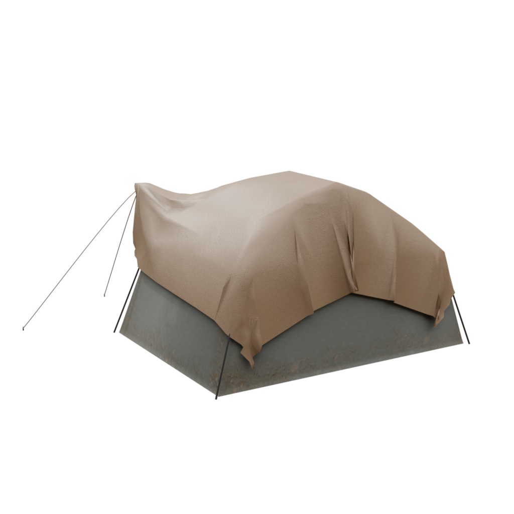 3DCG【camp_set】キャンプ 7点セット