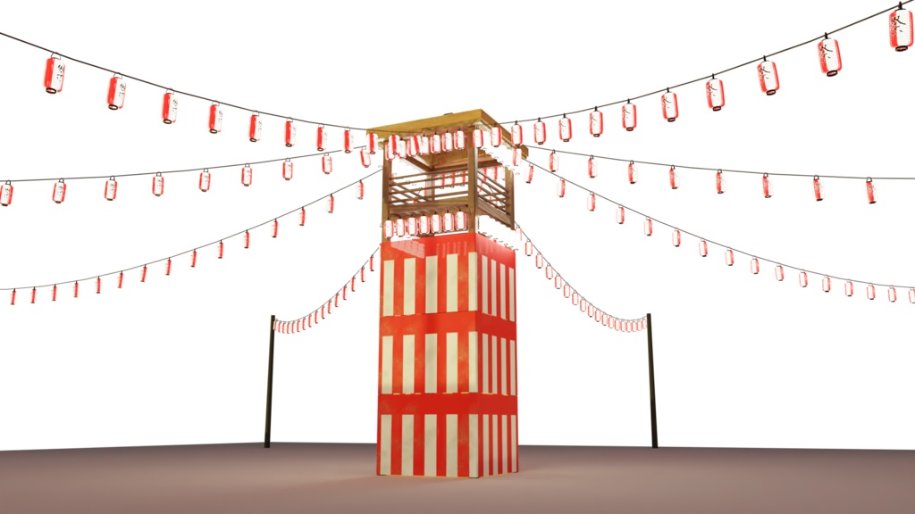 3DCG【yagura】お祭りの櫓