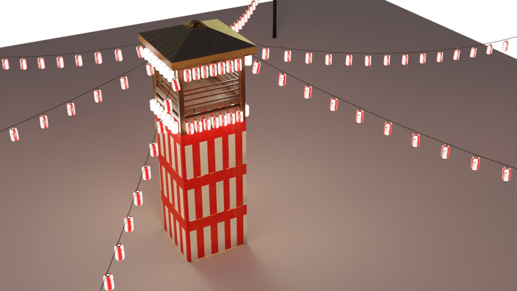 3DCG【yagura】お祭りの櫓