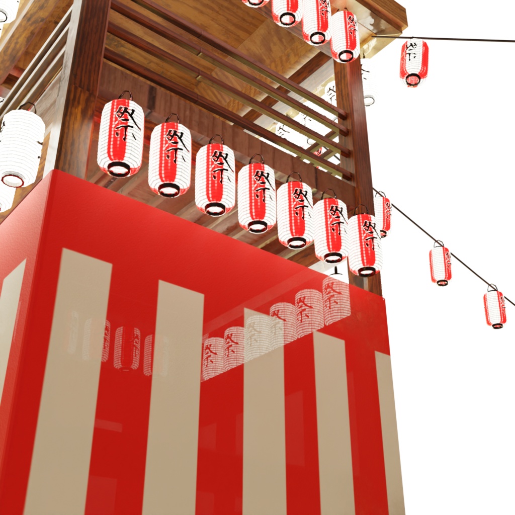 3DCG【yagura】お祭りの櫓