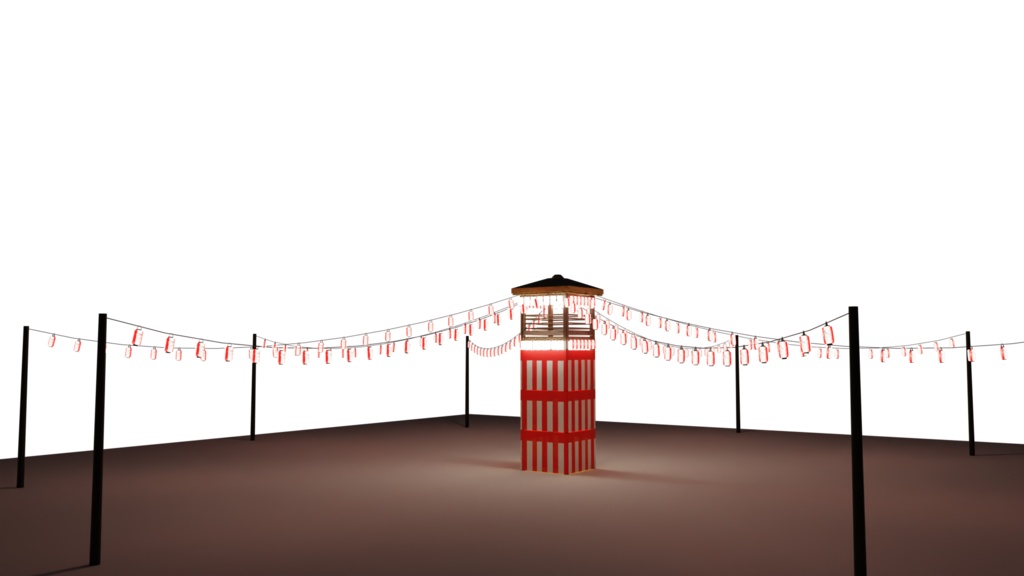 3DCG【yagura】お祭りの櫓