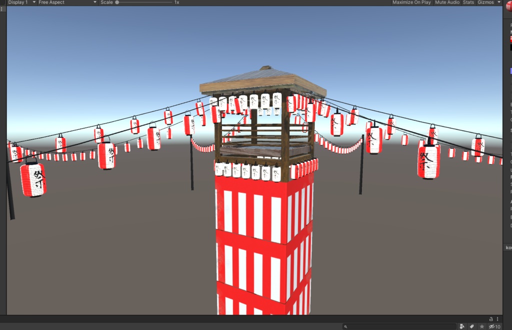 3DCG【yagura】お祭りの櫓