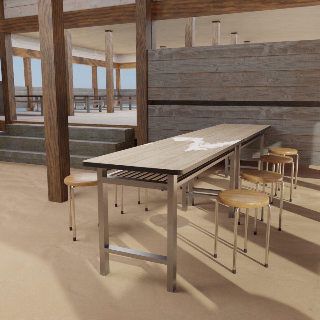 3DCG【sea_house】海の家