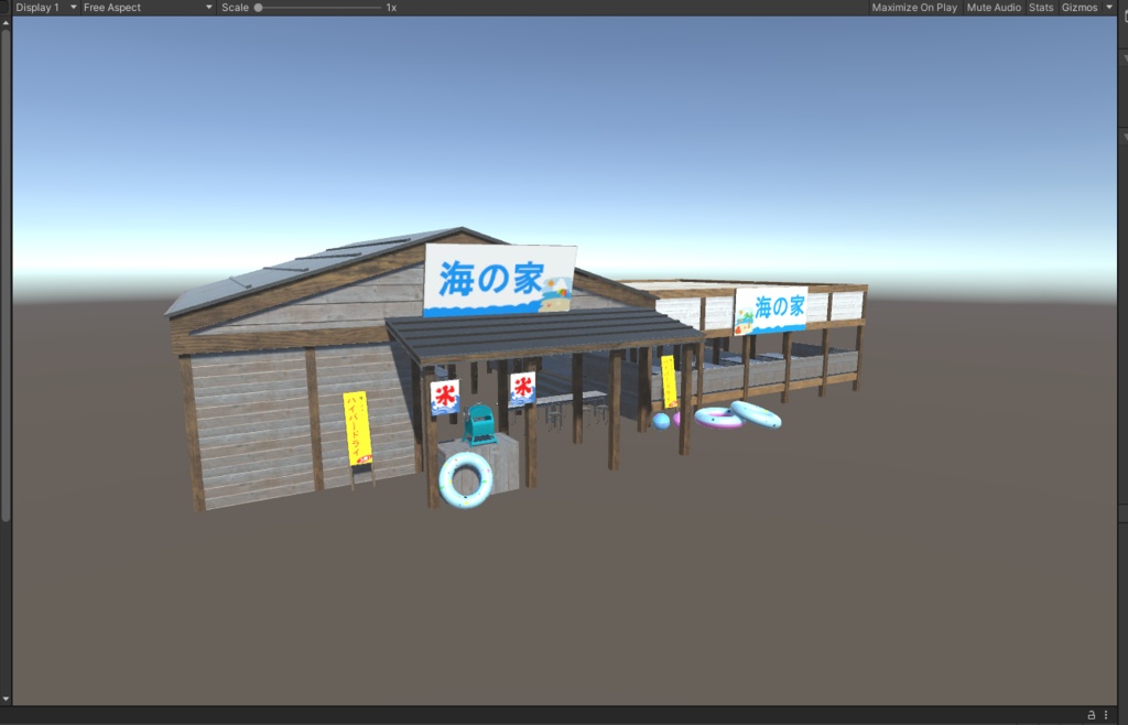 3DCG【sea_house】海の家