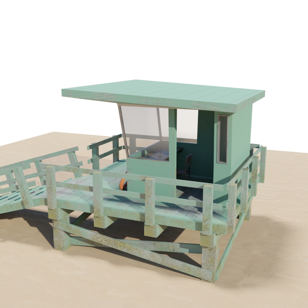 3DCG【Watchtower】監視塔 海岸