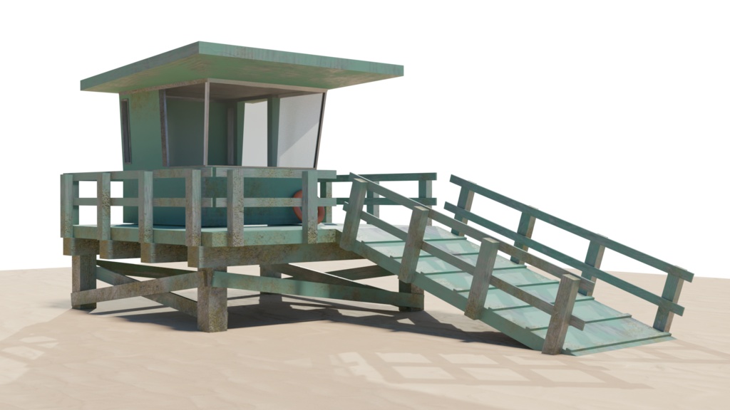 3DCG【Watchtower】監視塔 海岸