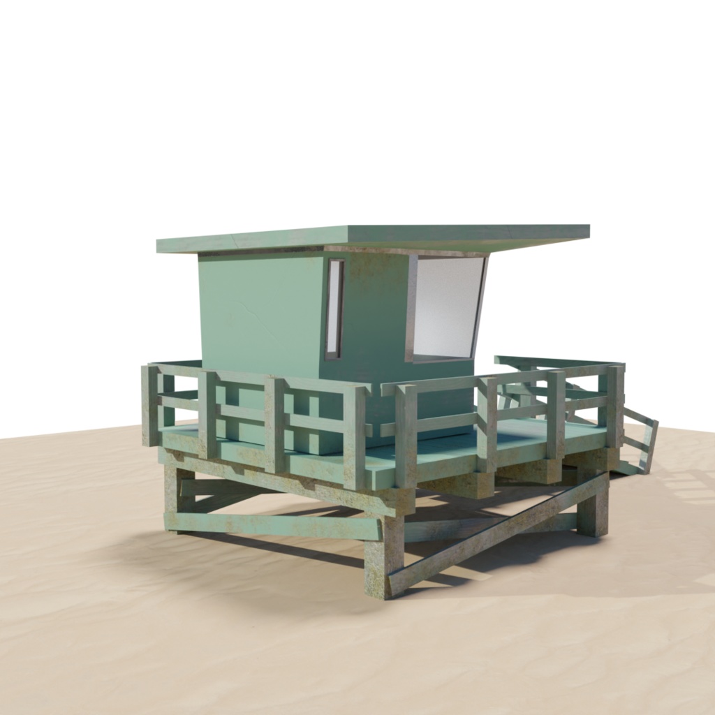 3DCG【Watchtower】監視塔 海岸