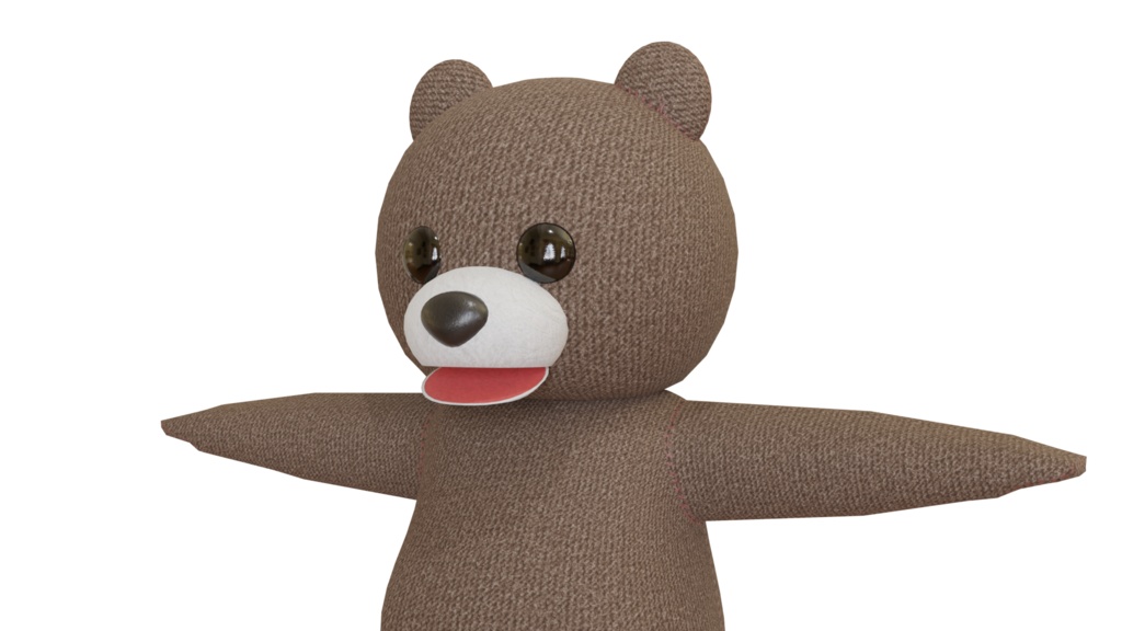 3DCG【Plush_bear】クマのぬいぐるみ
