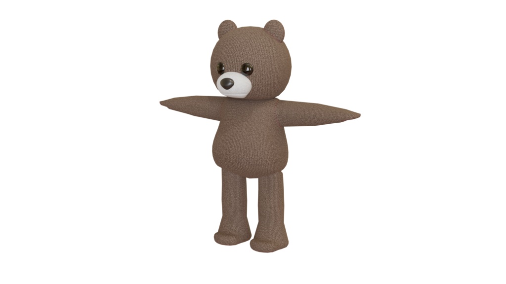3DCG【Plush_bear】クマのぬいぐるみ