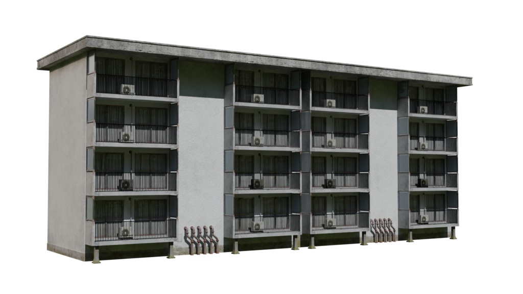 3DCG【apartments】団地アパート