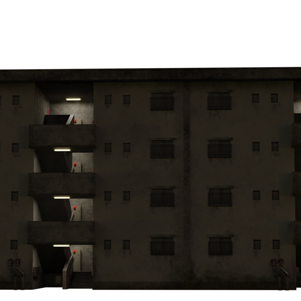 3DCG【apartments】団地アパート