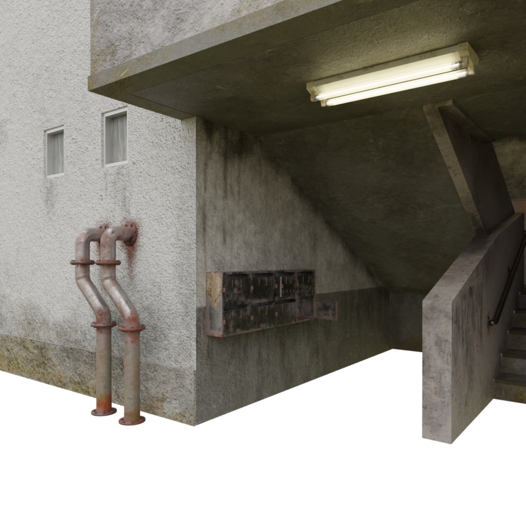 3DCG【apartments】団地アパート