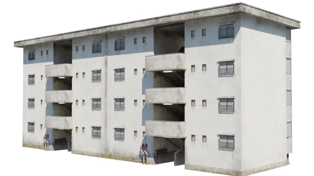 3DCG【apartments】団地アパート