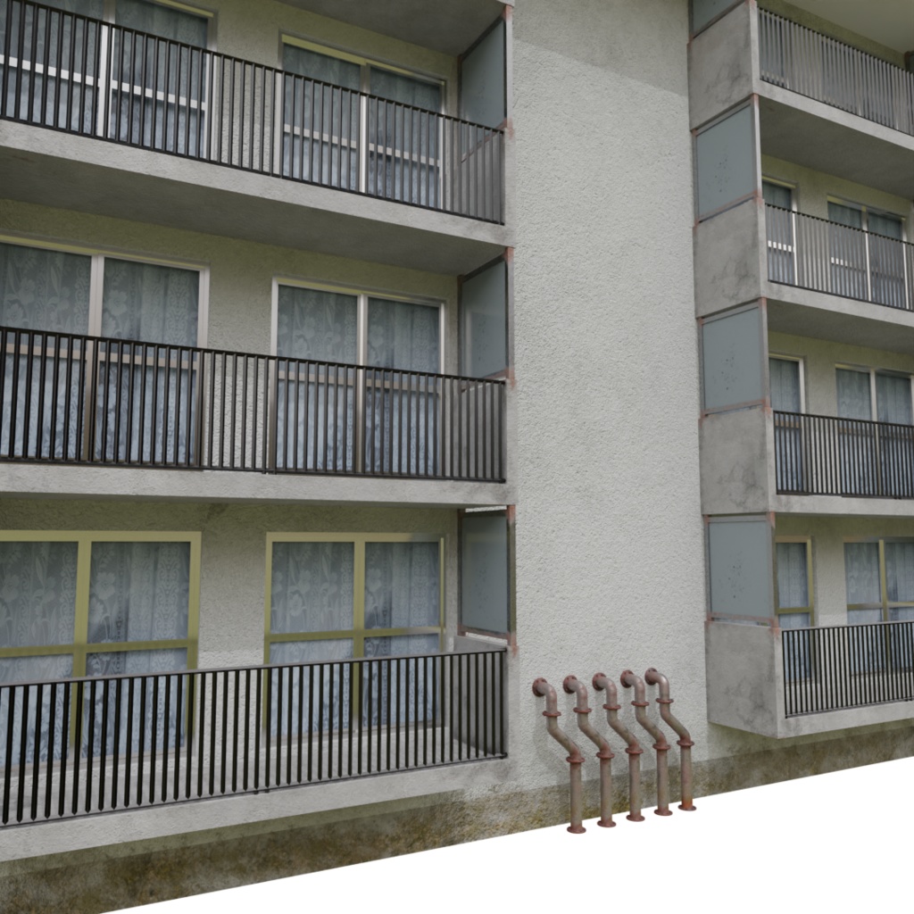 3DCG【apartments】団地アパート