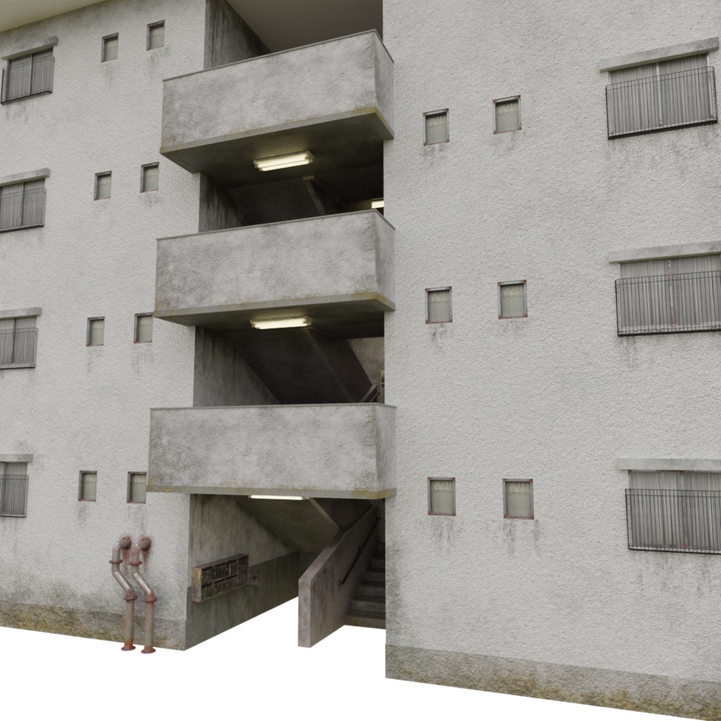 3DCG【apartments】団地アパート