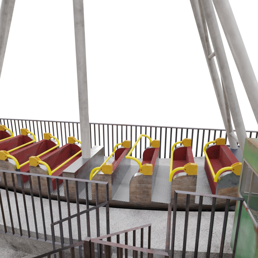 3DCG【Twin_dragon】バイキング 遊園地