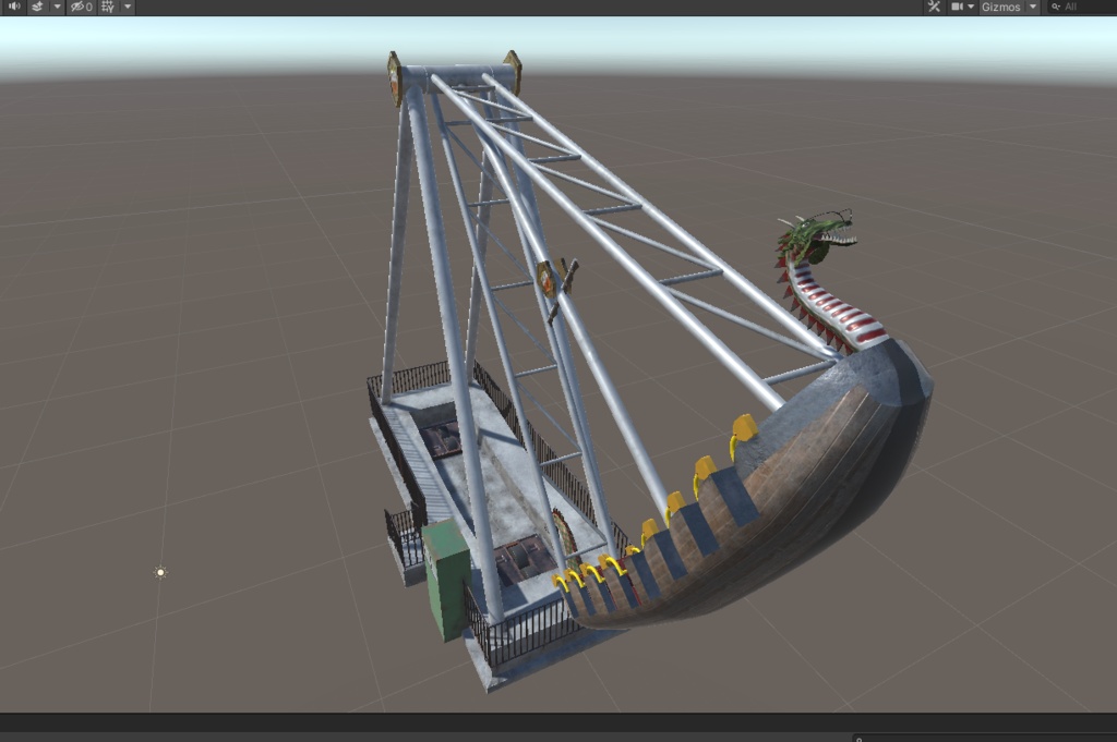 3DCG【Twin_dragon】バイキング 遊園地