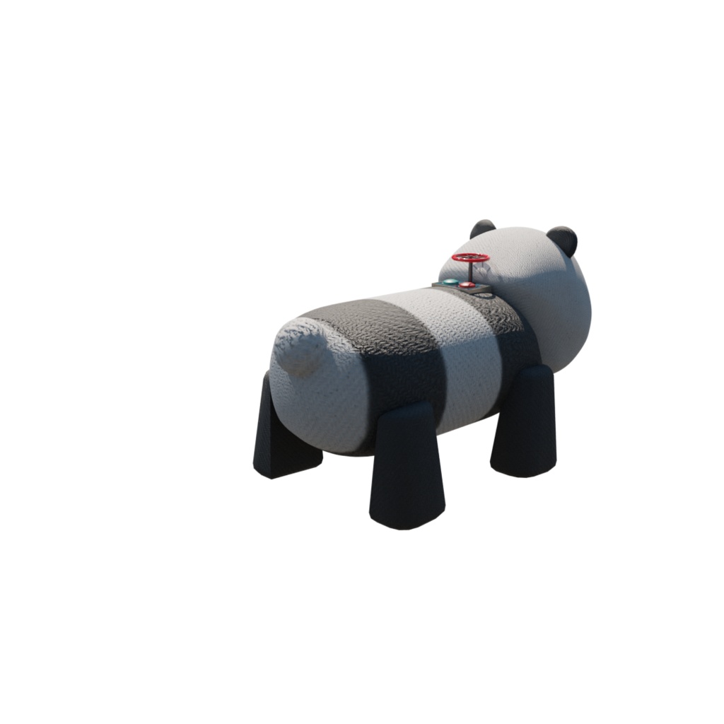 3DCG【panda】パンダの乗り物 遊園地