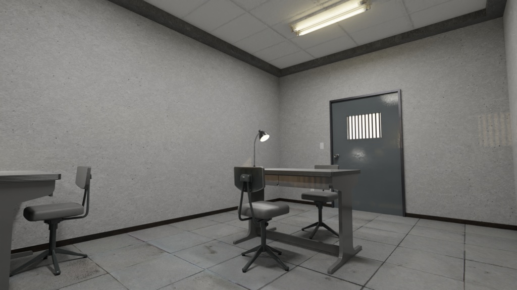 3DCG【Interrogation_room】取調室 警察
