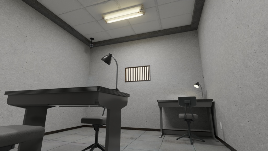 3DCG【Interrogation_room】取調室 警察