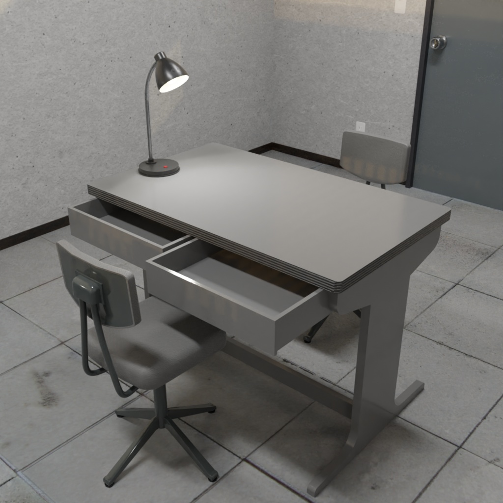 3DCG【Interrogation_room】取調室 警察