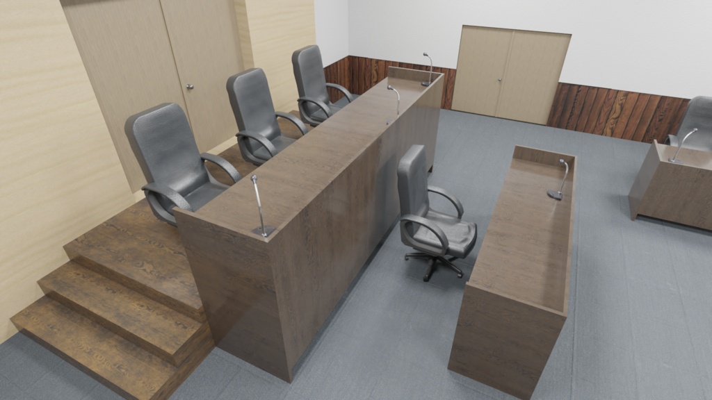 3DCG【court】裁判所